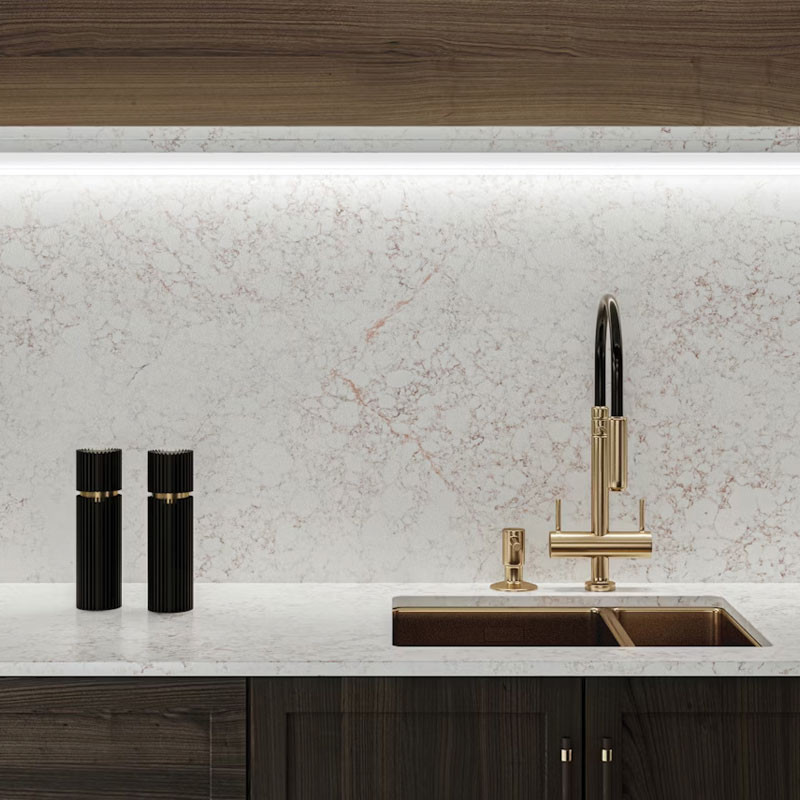 Plan de travail en Quartz Silestone® Riviere Rose